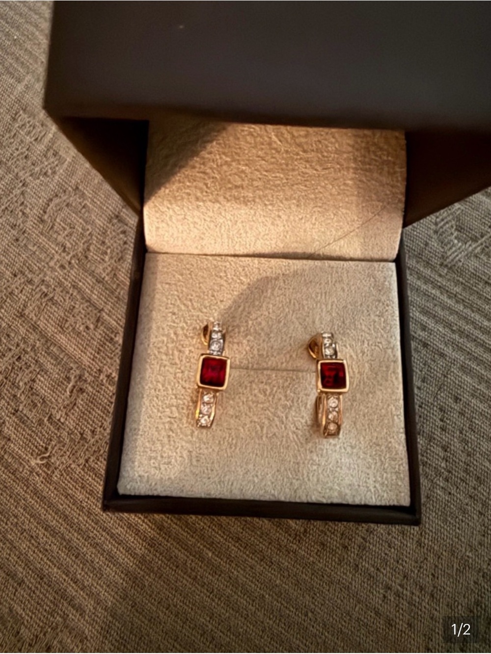 Bundle SAVE!1928 Vintage Gold-Tone Earrings - Picture 2 of 3